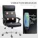 image 4 of Vinsetto Massage Office Chair, PU Desk Chair with 6 Point Massage, High Back Computer Chair with Metal Legs, Thick Seat, Remote Control and Adjustable Height, Black