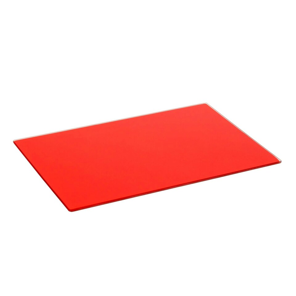 image 1 of Harbour Housewares Glass Placemats - 40 x 30cm - Red - Pack of 6 Red