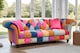 image 2 of Multicoloured Velvet Patchwork 3 Seater Scroll Arm Chesterfield Sofa PORTOFINO