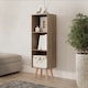 image 2 of 3-Tier Cube Display Cabinet with Scandinavian Legs | Brown | Oak & Beech | 1