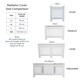 image 3 of JSH Radiator Cover Vertical White Slat Wood MDF - Medium 112cm (W) x 81.5cm (H) x 19cm (D) | White
