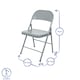 image 3 of Harbour Housewares Metal Folding Chairs - Matt White - Pack of 6 | White | Matt White