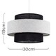 image 7 of ValueLights Weaver Pair Ceiling Pendant Light Shades Black and Grey Herringbone and Bulbs