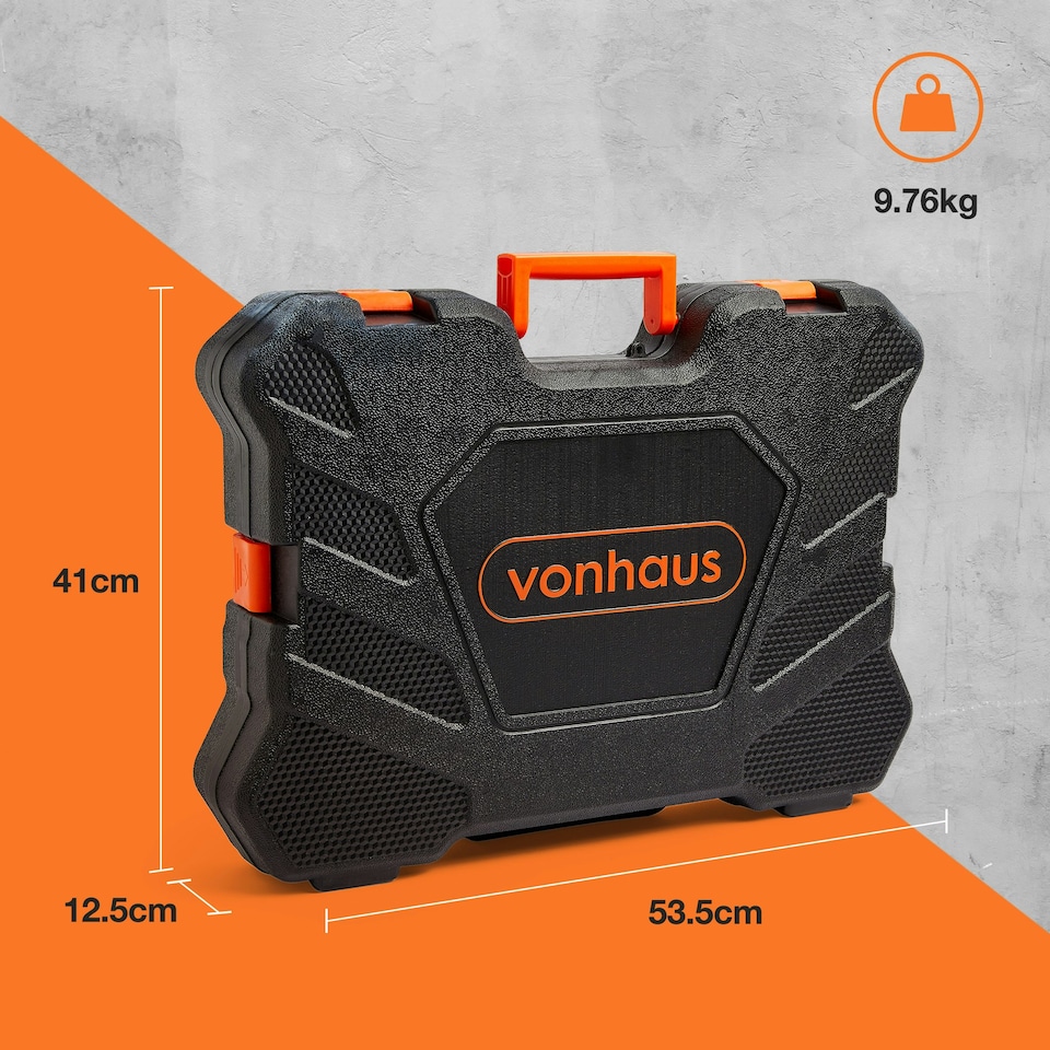 image 1 of VonHaus 256 Piece Tool Set with Socket Set with Storage Case
