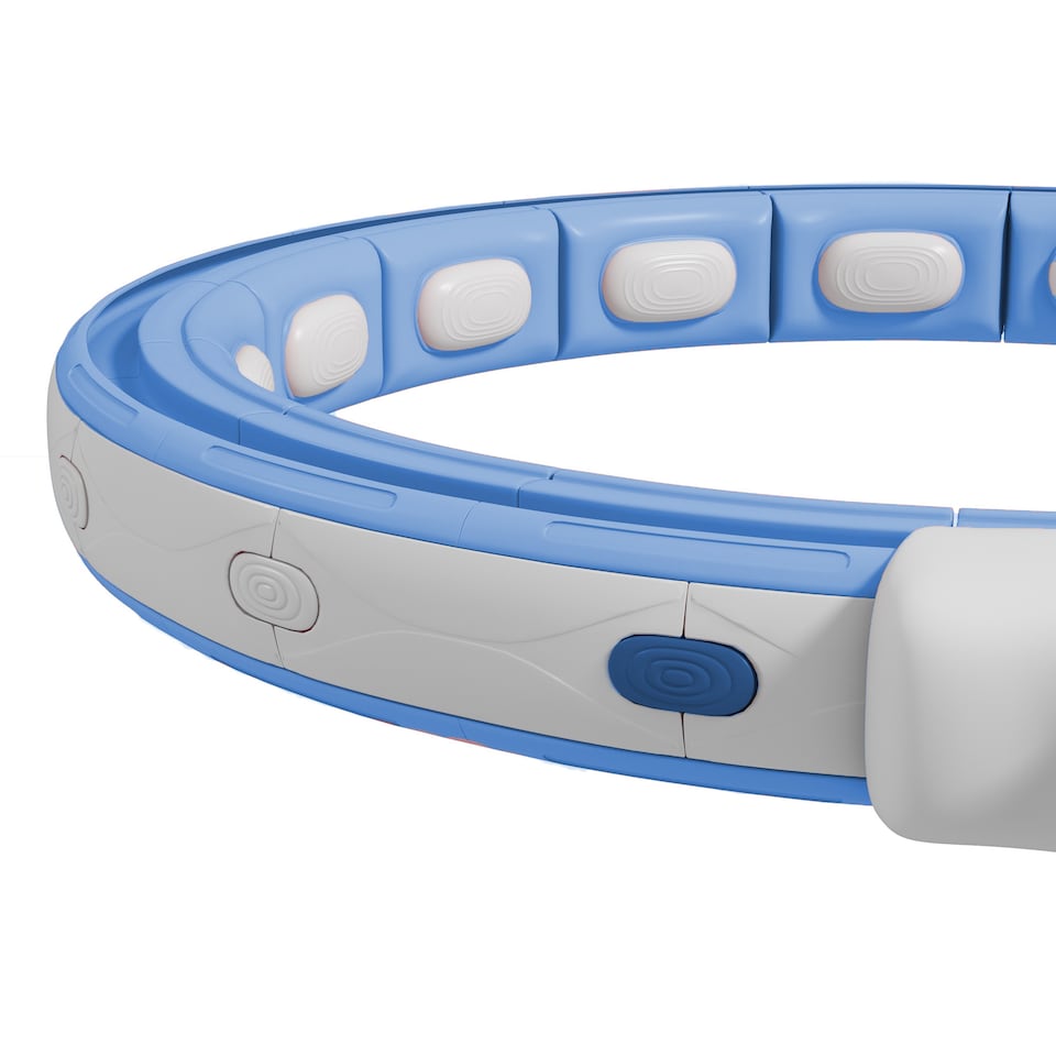image 1 of SPORTNOW Smart Weighted Hula Hoop with 16 Detachable Knots, Light Blue