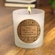 image 2 of Personalised Floral Cork Label Candle Jar Clear