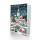 image 2 of Festive Hill Town Winter Trees Festive Xmas Art Blank Christmas Card