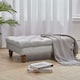 image 3 of Living and Home Buttoned Velvet Rectangular Ottoman Footstool with Gourd-shaped Legs - Grey
