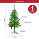 image 2 of 4ft Green Christmas Tree Green | 4ft
