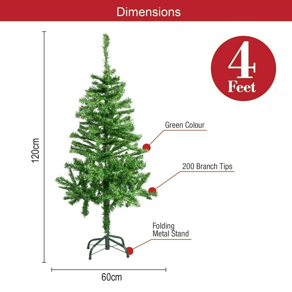 image 1 of 4ft Green Christmas Tree | Green | 4ft