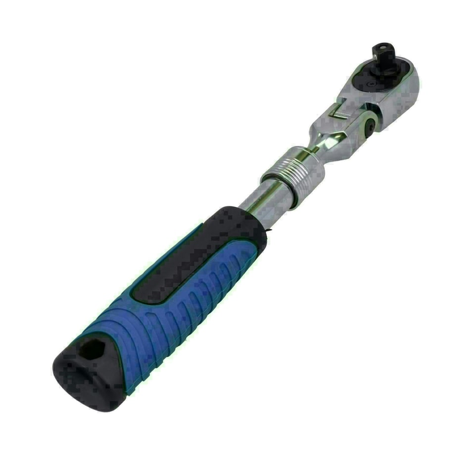 image 1 of 3/8in Drive Telescopic Flexi Head Ratchet 72 Teeth Quick Release 250 - 350mm
