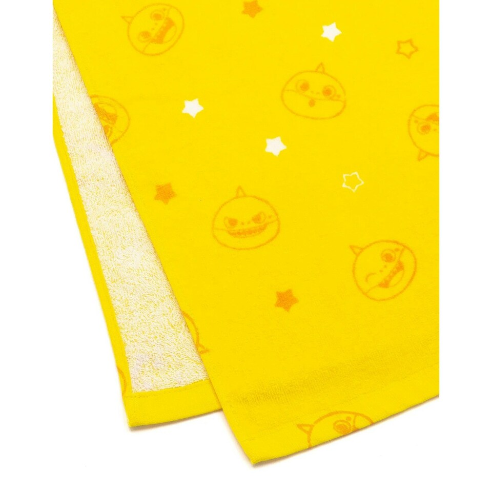 image 1 of Baby Shark Childrens/Kids Repeat Print Hooded Towel - Yellow/White - One Size