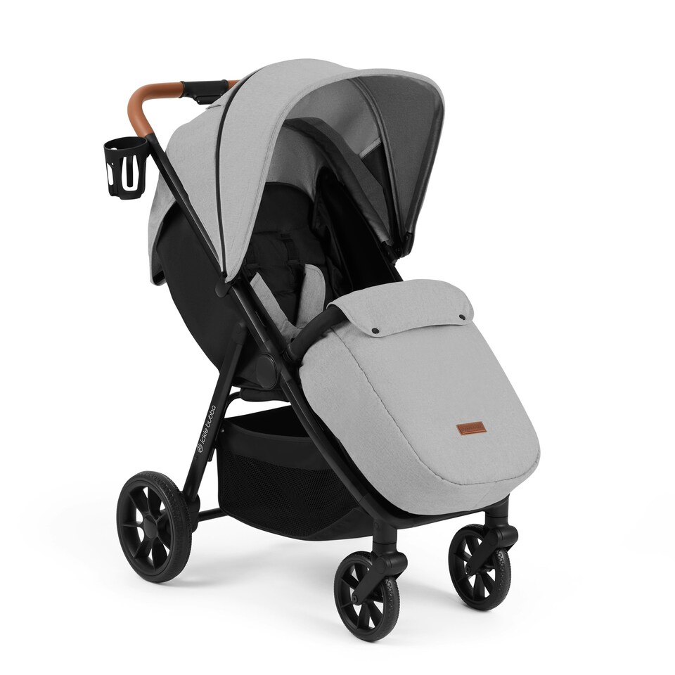 image 1 of Stomp Stride Max Stroller - from Birth to 22kg, Extra-Large Seat, Multi-Terrain Wheels, Raincover, Footwarmer, Cupholder & UPF 50+ Hood (Pearl Grey)