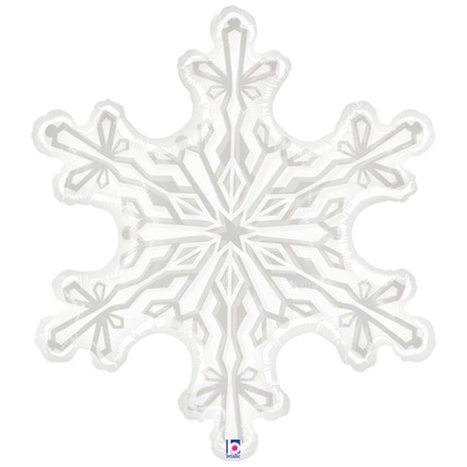 Snowflake Transparent Giant Helium Foil Balloon 97cm / 38 in