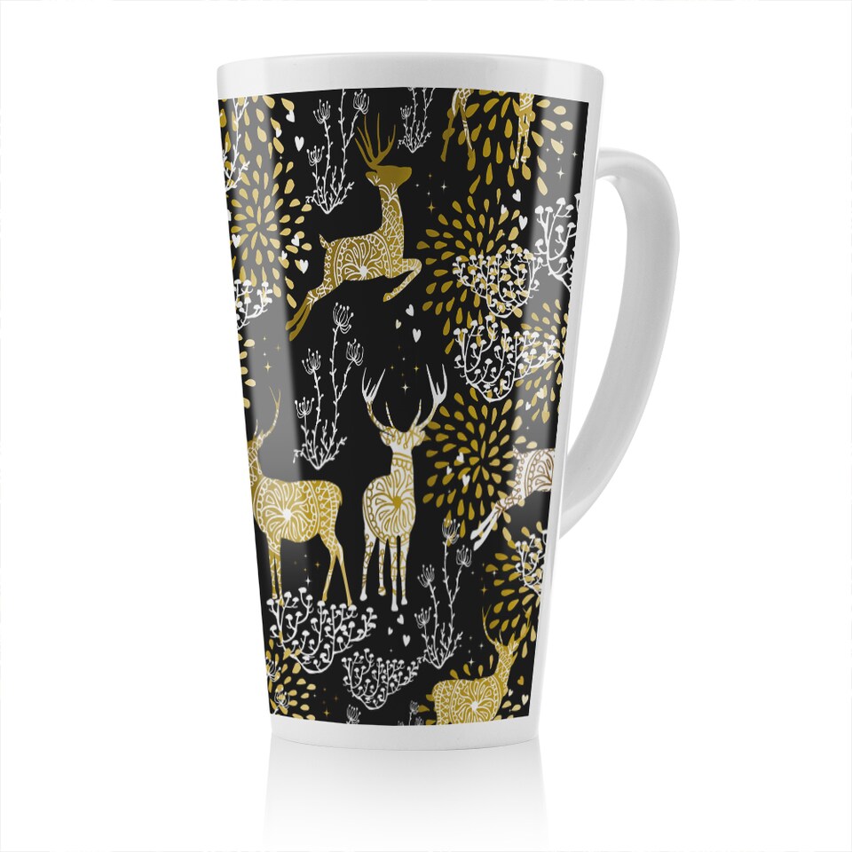 image 1 of Golden Christmas Dining Latte Mug