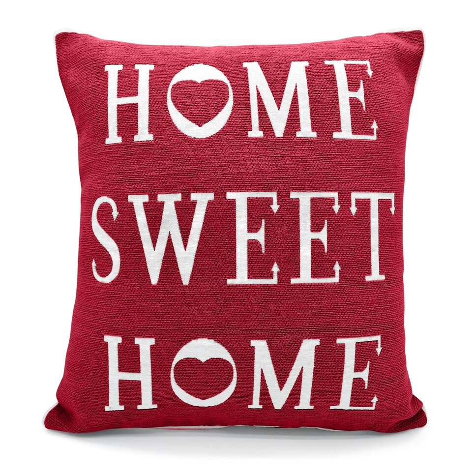 image 1 of Home Sweet Home Cushion - 43cm x 43cm Red