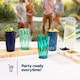 image 4 of 6 Multicoloured Plastic Tumblers - Teal