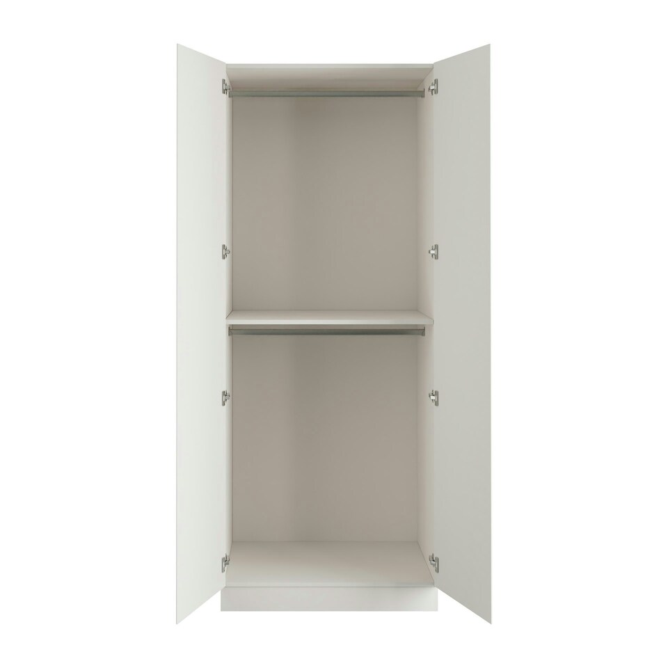 image 1 of J-Pull Handleless White Double Wardrobe with Double Rail White