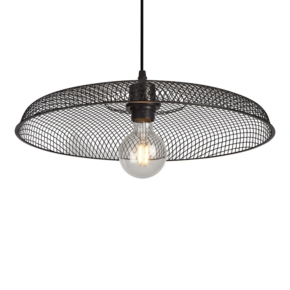 image 1 of Cassidy - Large Black Mesh Easy Fit Metal Pendant Shade | Black | Large | 1
