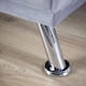 image 9 of Double Sofa Bed Folding Chair Armrests Grey Crushed Velvet Metal Legs Couch