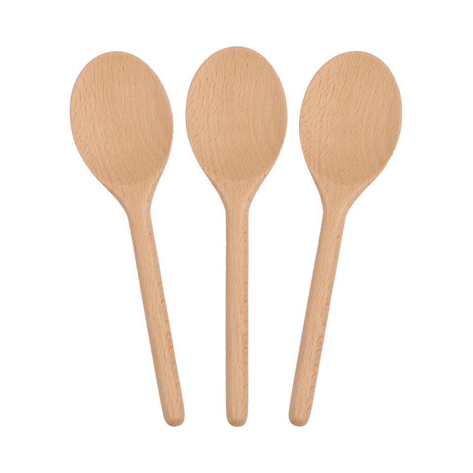 image 1 of Argon Tableware Wooden Cooking Spoons - 20cm - Pack of 3