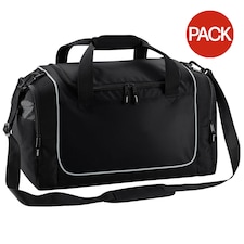Quadra Teamwear Locker Duffle Bag (30 Litres) (Pack of 2) - Black/Light Grey - One Size