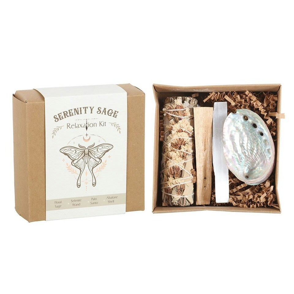 image 1 of Something Different Serenity Relaxation Sage Smudge Kit (Pack of 4) - Brown/White - One Size