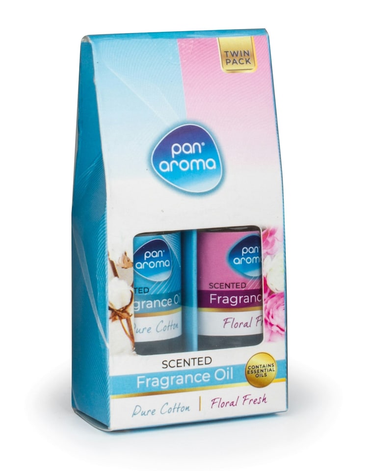 image 1 of Pack of 2 Pure Cotton & Floral Fresh Fragrance Oils