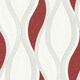 image 1 of Direct Wallpapers Wave Textured Wallpaper - Red/White/Silver - 10m x 53cm Red