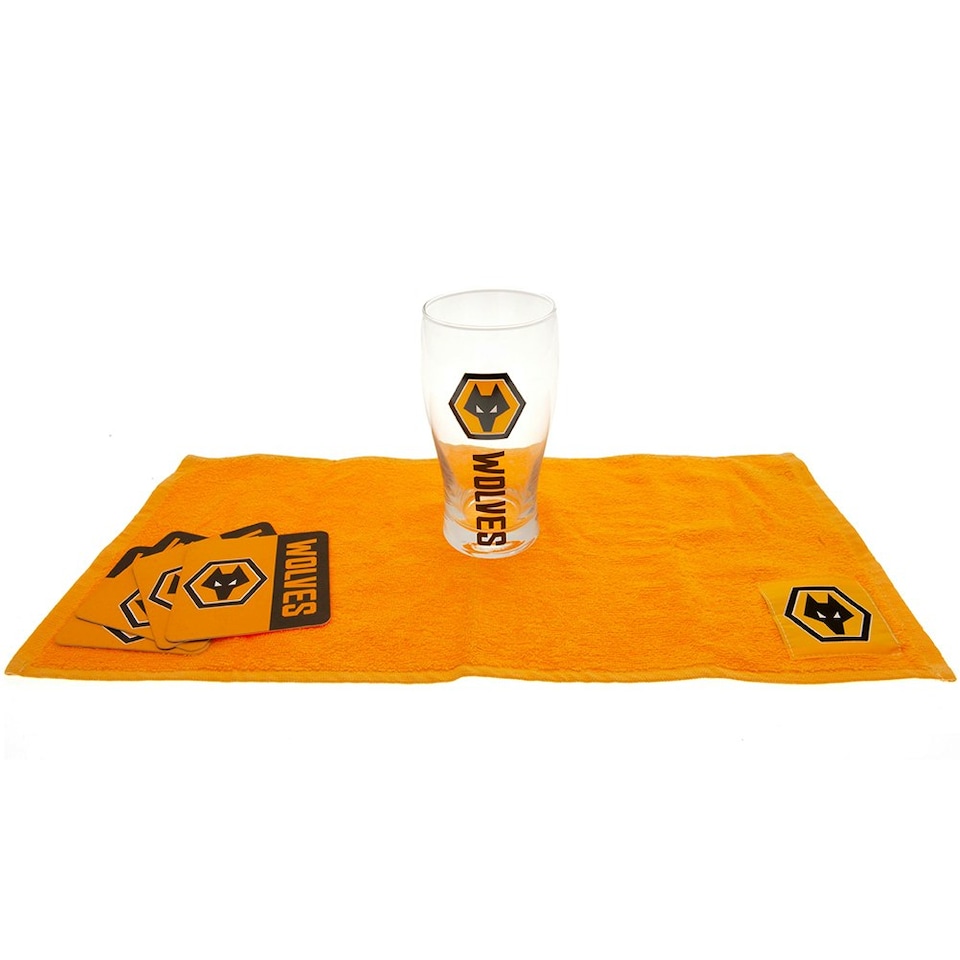 image 1 of Wolverhampton Wanderers FC Crest Bar Set (Pack of 6) - Yellow/Black - One Size