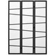 image 1 of HOMCOM Folding Room Divider 3 Panel Privacy Screen Protector with Wooden Frame White | Black | 120L x 1.8D x 170Hcm