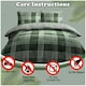 image 8 of VELVETIO Denim Check Printed Duvet Cover Set Reversible Polycotton Beddings Blue | King