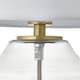 image 8 of Fabia - Satin Brass and Clear Glass 33cm Table Lamp