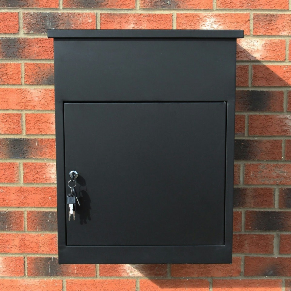 image 1 of Black Parcel Post Box