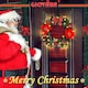 image 3 of Christmas Wreath, Artificial Door Wreath with 30 LED Lights and Hanger