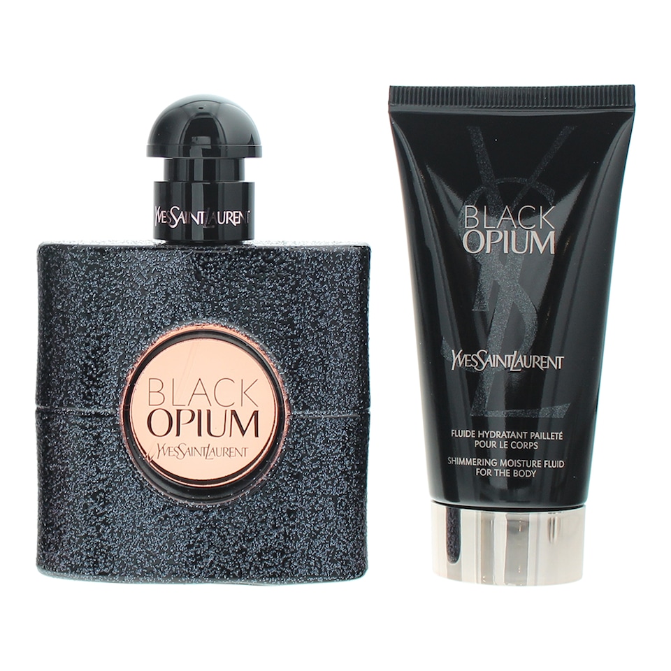 image 1 of Yves Saint Laurent Black Opium Eau De Parfum 30ml & Body Lotion Gift Set for Her