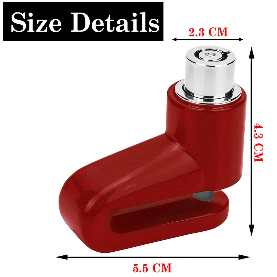 image 1 of Anti-Theft Disc Brake Lock Heavy-Duty with 2 Keys for Bicycles