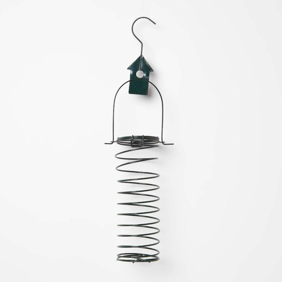 image 1 of Homescapes Metal Hanging Bird Feeder with Bird Decoration, Bird House