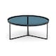 image 3 of Black Metal with Smoked Glass Coffee Table | Black | Black