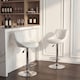 image 7 of Alivio Set of 2 Modern Chrome Adjustable Swivel Bar Stools with Footrest