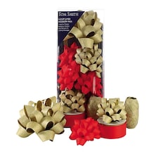 Pack of 12 Luxury Christmas Bow and Cops Decoration Accessory Set