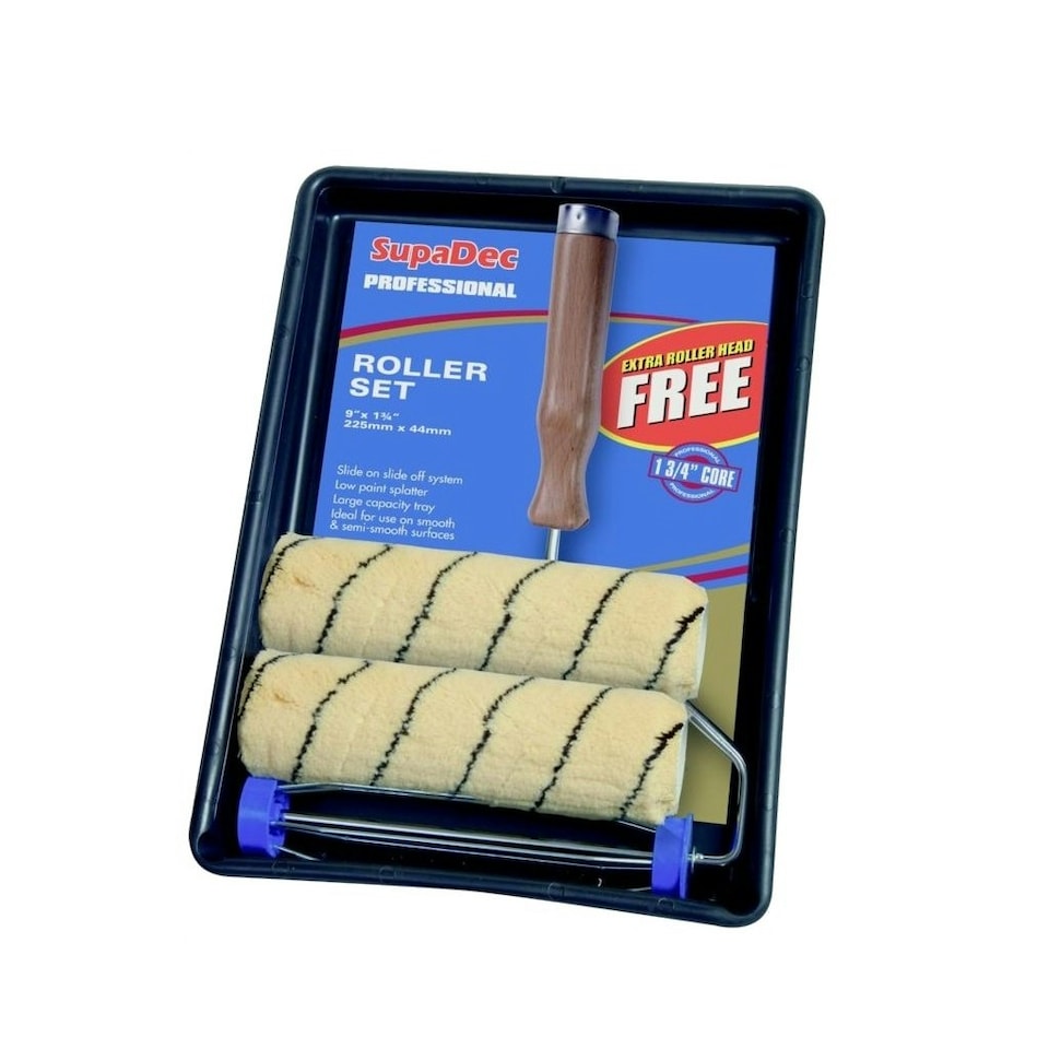 SupaDec Tiger Stripe Roller Kit - Black/Cream - One Size