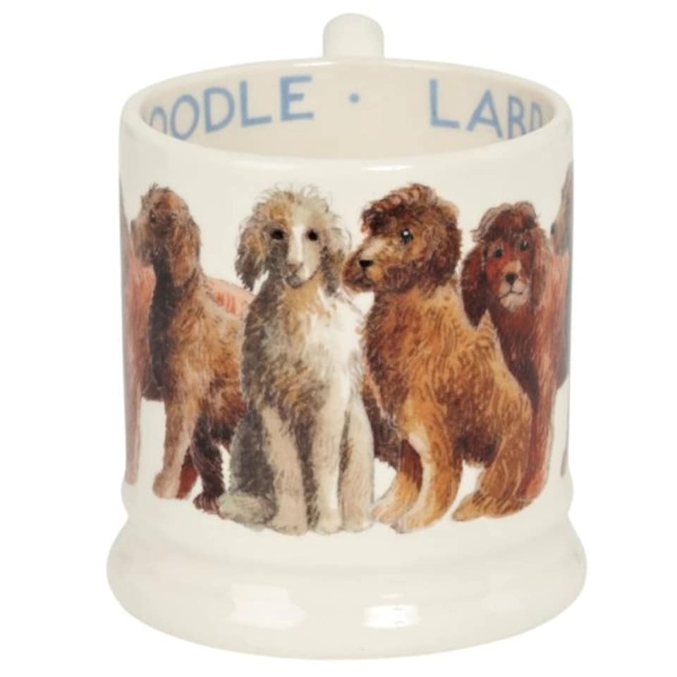 image 1 of Mug: 1 x 300ml Emma Bridgewater Labradoodle Half Pint Mug, Ceramic White