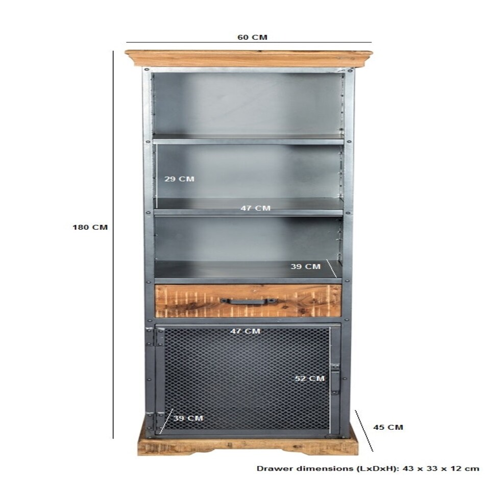 image 1 of Narrow Bookcase Brown