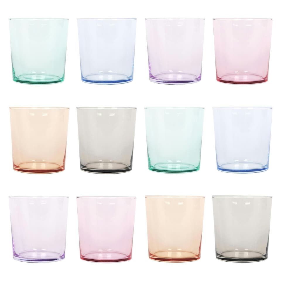 image 1 of LAV Bodega Glass Tumblers - 345ml - Full Colour - Pack of 12 Multi