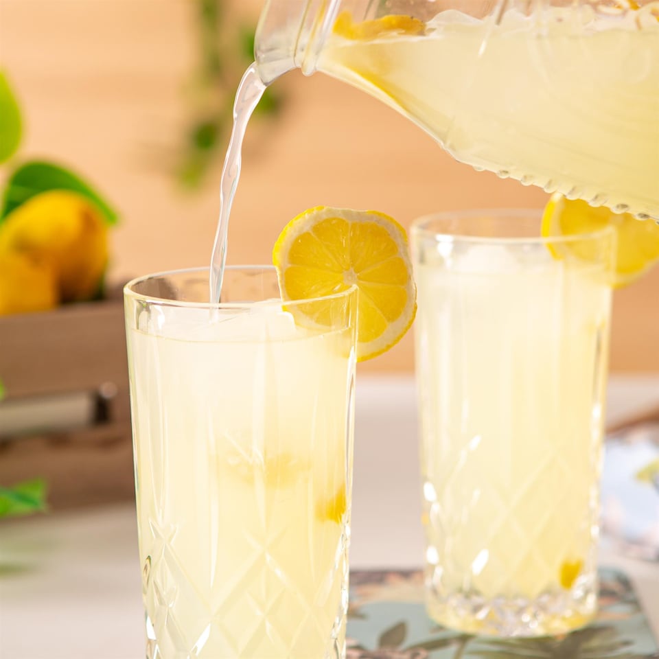 image 1 of RCR Crystal Orchestra Cut Glass Highball Cocktail Glasses Tumblers Set - 396ml - Pack of 6 | Clear | Clear