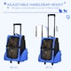 image 3 of PawHut Pet Travel Backpack Bag Cat Puppy Dog Carrier w/ Trolley and Telescopic
