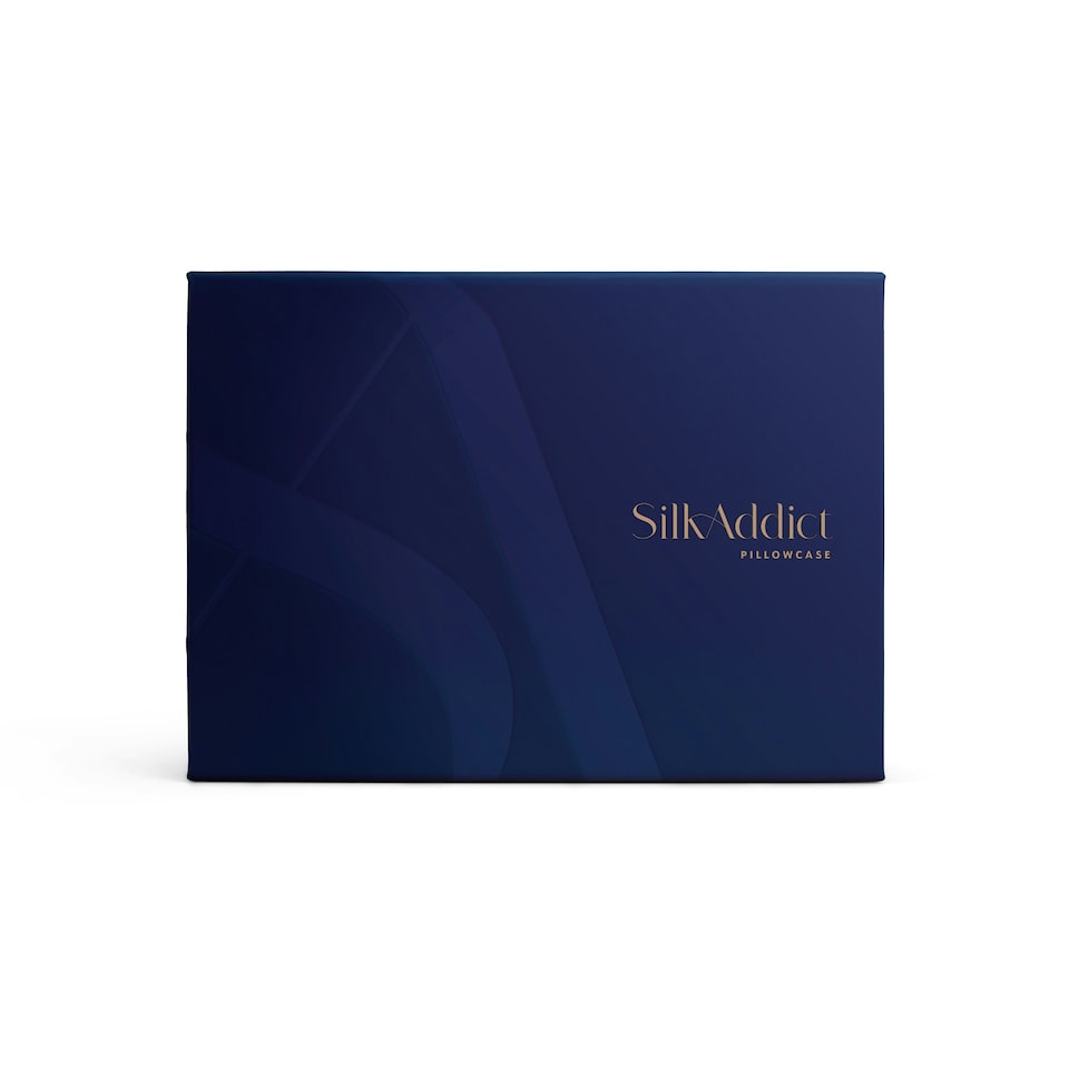 image 1 of Silk Addict 100% Mulberry Silk Pillowcase Twinpack – Navy | Blue | 2