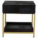 image 2 of Kensington Townhouse Hair On Hide Bedside Table Black