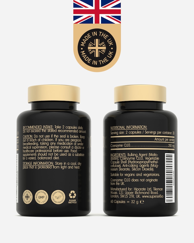 image 1 of SuperSelf CoQ10 Coenzyme Q10 200mg 60 Capsules